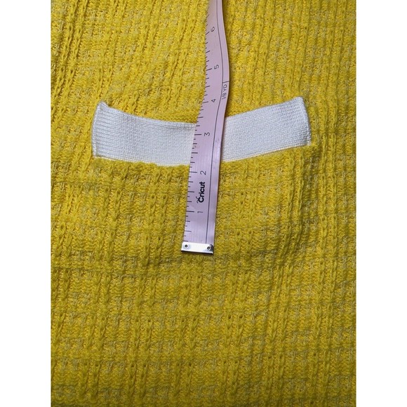 FREE ASSEMBLY WOMENS YELLOW KNIT MINI DRESS SCALLOPED TRIM Size XL - Picture 12 of 14